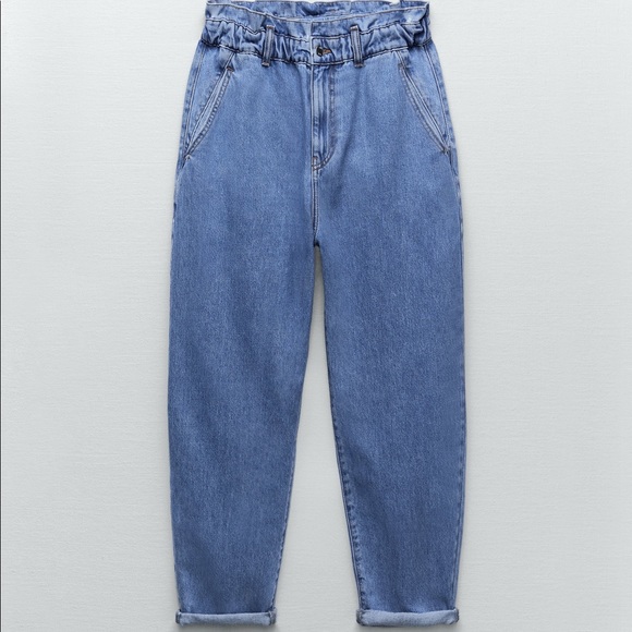 Zara Jeans Zara Baggy Paperbag Jeans Poshmark